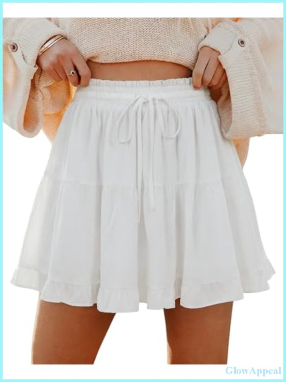Flowy High Waisted Ruffle Skort for Women with Inner Shorts Athletic Tennis Golf